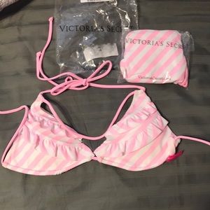 Pink/white Stripped Bikini